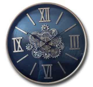 Royal Navy Blue Roman Numeral Wall Clock
