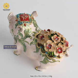 Premium Enamel-Finished Alloy Pig Decorative Statue