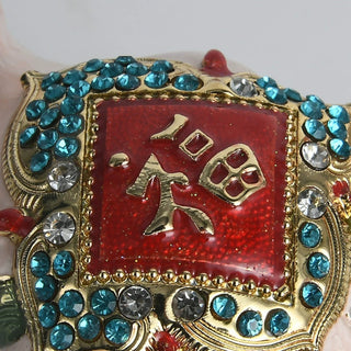 Premium Enamel-Finished Alloy Pig Decorative Statue