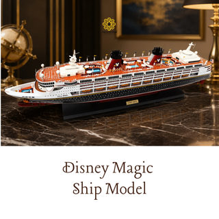 Disney Magic Wooden Ship Model 81cm – Handcrafted Cruise Ship Display