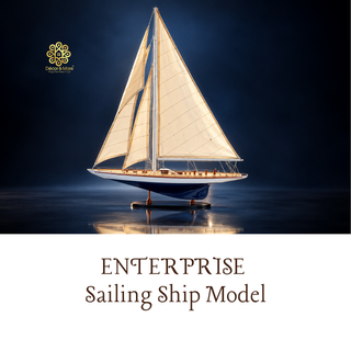 ENTERPRISE Sailing Ship Model 60cm - Handcrafted Wooden Nautical Display