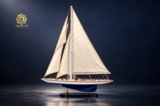 ENTERPRISE Sailing Ship Model 60cm - Handcrafted Wooden Nautical Display