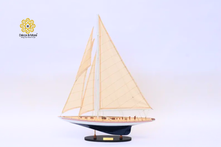 ENTERPRISE Sailing Ship Model 60cm - Handcrafted Wooden Nautical Display