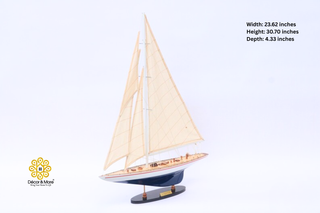 ENTERPRISE Sailing Ship Model 60cm - Handcrafted Wooden Nautical Display