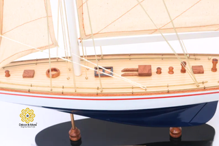 ENTERPRISE Sailing Ship Model 60cm - Handcrafted Wooden Nautical Display