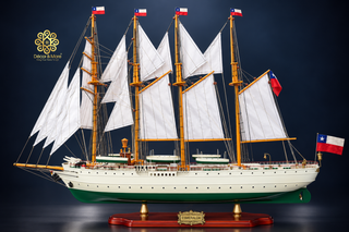 ESMERALDA Model Ship 96cm - Handcrafted Wooden Sailing Ship Display