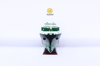 EVERGREEN Container Ship Model 103cm – Personalized Handcrafted Wooden Display