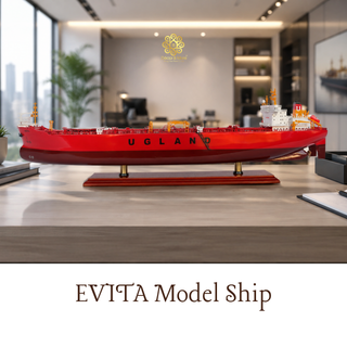 EVITA Wooden Ship Model 80cm – Handcrafted Nautical Display