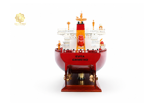EVITA Wooden Ship Model 80cm – Handcrafted Nautical Display