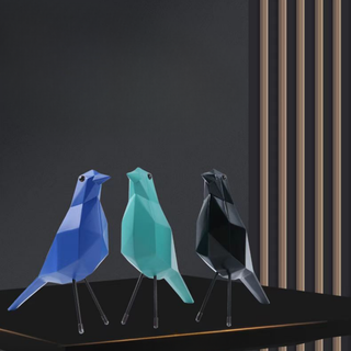 Decorative Patterned Eames Bird Sculpture