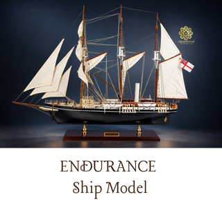 Endurance Ship Model 65cm - Handcrafted Wooden Historic Sailing Ship Display