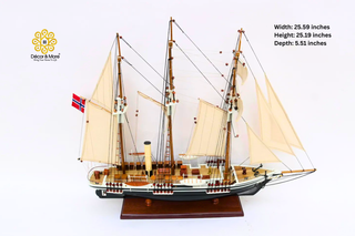Endurance Ship Model 65cm - Handcrafted Wooden Historic Sailing Ship Display