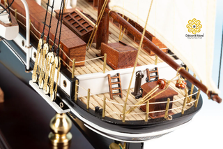 Endurance Ship Model 65cm - Handcrafted Wooden Historic Sailing Ship Display