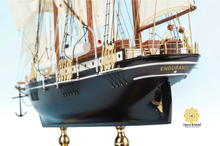 Endurance Ship Model 65cm - Handcrafted Wooden Historic Sailing Ship Display