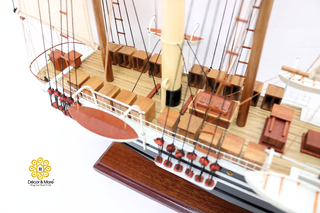 Endurance Ship Model 65cm - Handcrafted Wooden Historic Sailing Ship Display