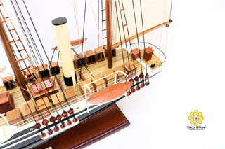 Endurance Ship Model 65cm - Handcrafted Wooden Historic Sailing Ship Display
