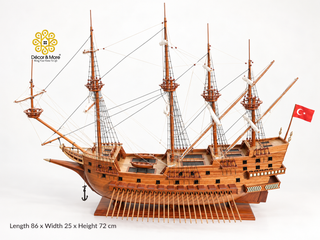 GOKE Japanese Wooden Boat Model - Traditional Maritime Art & Feng Shui Décor