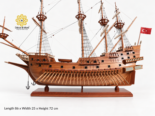 GOKE Japanese Wooden Boat Model - Traditional Maritime Art & Feng Shui Décor