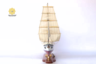 GORCH FOCK II Model Ship 80cm - Handcrafted Wooden Sailing Ship Display