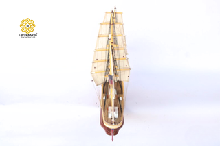 GORCH FOCK II Model Ship 80cm - Handcrafted Wooden Sailing Ship Display
