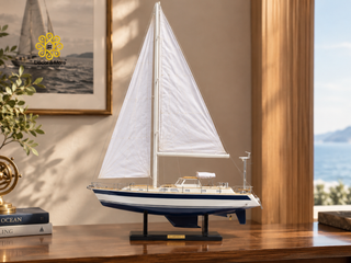 HALLBERG-RASSY 62 Wooden Sailing Yacht Model - 83cm (32.68") Handcrafted Luxury Yacht Décor