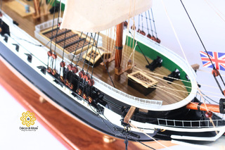HMS TRINCOMALEE Model Ship 80cm - Handcrafted Wooden Historic Sailing Ship Display