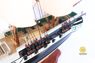 HMS TRINCOMALEE Model Ship 80cm - Handcrafted Wooden Historic Sailing Ship Display