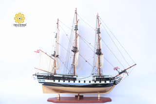 HMS TRINCOMALEE Model Ship 80cm - Handcrafted Wooden Historic Sailing Ship Display