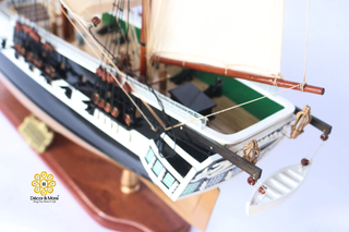 HMS TRINCOMALEE Model Ship 80cm - Handcrafted Wooden Historic Sailing Ship Display