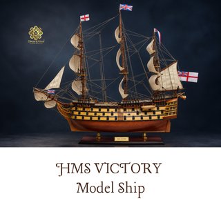 HMS VICTORY Model Ship 70cm - Handcrafted Wooden Sailing Ship Display