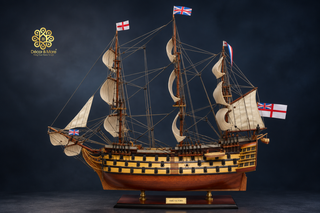 HMS VICTORY Model Ship 70cm - Handcrafted Wooden Sailing Ship Display