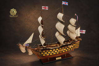 HMS VICTORY Model Ship 70cm - Handcrafted Wooden Sailing Ship Display