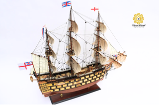HMS VICTORY Model Ship 70cm - Handcrafted Wooden Sailing Ship Display