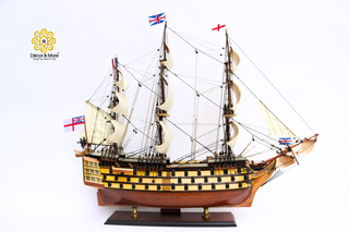 HMS VICTORY Model Ship 70cm - Handcrafted Wooden Sailing Ship Display