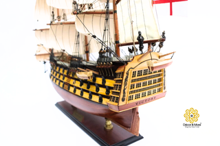 HMS VICTORY Model Ship 70cm - Handcrafted Wooden Sailing Ship Display