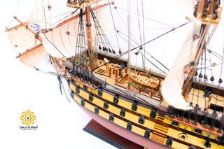 HMS VICTORY Model Ship 70cm - Handcrafted Wooden Sailing Ship Display