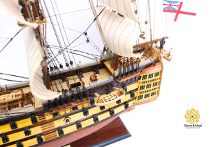 HMS VICTORY Model Ship 70cm - Handcrafted Wooden Sailing Ship Display
