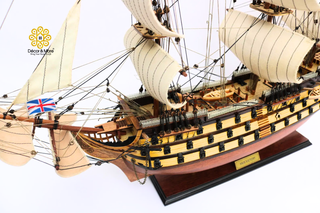 HMS VICTORY Model Ship 70cm - Handcrafted Wooden Sailing Ship Display