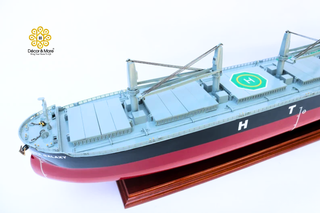 HTK Galaxy Bulk Carrier Ship Model 80cm - Personalized Handcrafted Wooden Cargo Vessel