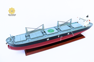 HTK Galaxy Bulk Carrier Ship Model 80cm - Personalized Handcrafted Wooden Cargo Vessel