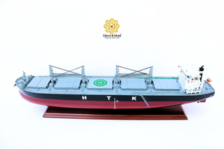 HTK Galaxy Bulk Carrier Ship Model 80cm - Personalized Handcrafted Wooden Cargo Vessel