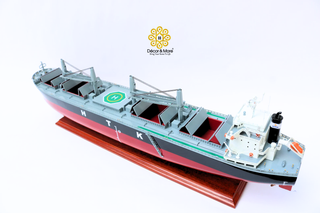 HTK Galaxy Bulk Carrier Ship Model 80cm - Personalized Handcrafted Wooden Cargo Vessel
