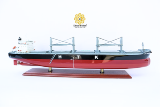 HTK Galaxy Bulk Carrier Ship Model 80cm - Personalized Handcrafted Wooden Cargo Vessel