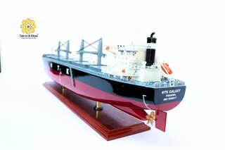 HTK Galaxy Bulk Carrier Ship Model 80cm - Personalized Handcrafted Wooden Cargo Vessel