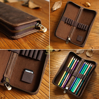 Premium Handmade Leather Pen Case – HB02