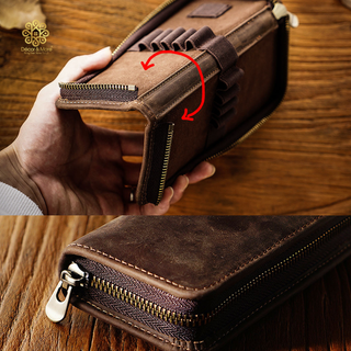 Premium Handmade Leather Pen Case – HB02