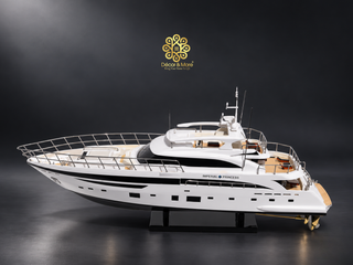 Imperial Princess Yacht Model 70cm - Handmade Natural Wood Luxury Yacht Display