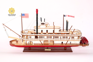 KING OF THE MISSISSIPPI Model Ship 85cm - Handcrafted Wooden Maritime Display