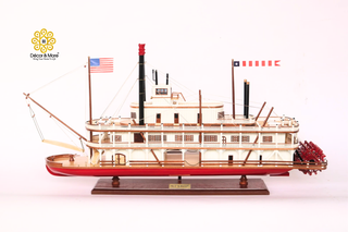 KING OF THE MISSISSIPPI Model Ship 85cm - Handcrafted Wooden Maritime Display