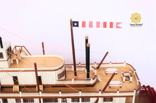 KING OF THE MISSISSIPPI Model Ship 85cm - Handcrafted Wooden Maritime Display